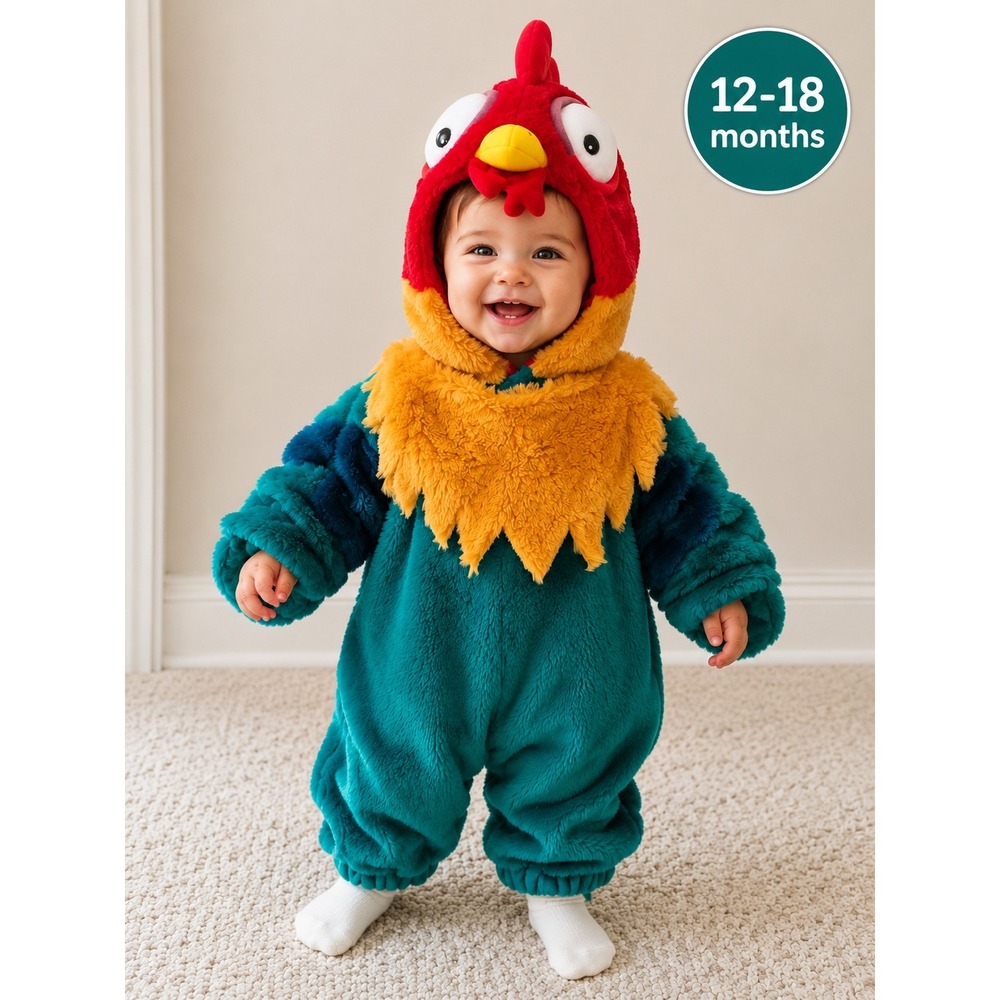 Disney Hei Hei Costume Toddler 12-18M Teal Moana Chicken Plush Halloween